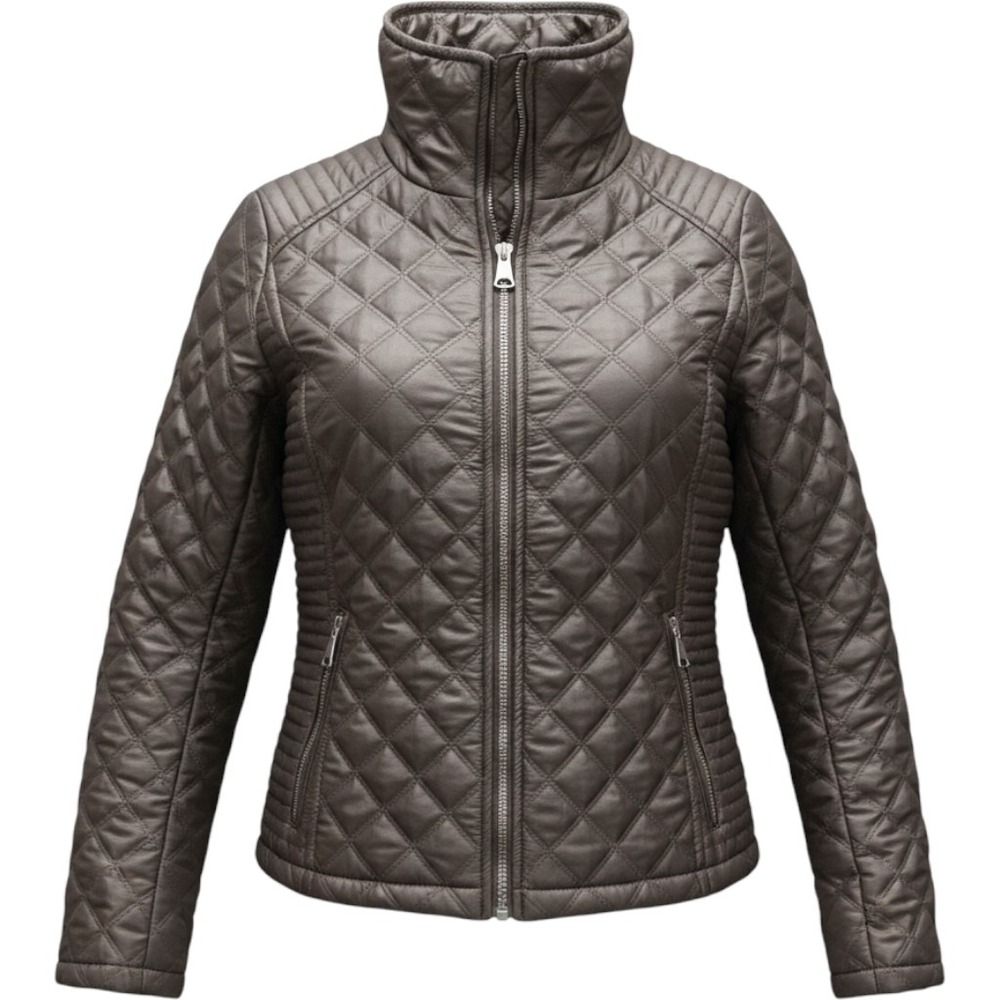 Marc New York Andrew Marc Gray Quilted Puffer Jacket Women Small MW7CC801 Winter